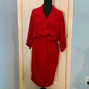 Elegant Red Midi Dress